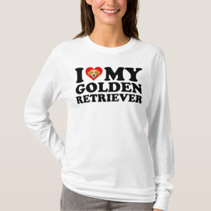 Ich liebe (Herz) meinen Golden Retriever T-Shirt