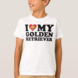 Ich liebe (Herz) meinen Golden Retriever T-Shirt