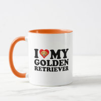 Ich liebe (Herz) meinen Golden Retriever