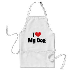 Ich liebe Herz meinen Hund - Hunde Liebhaber Schürze