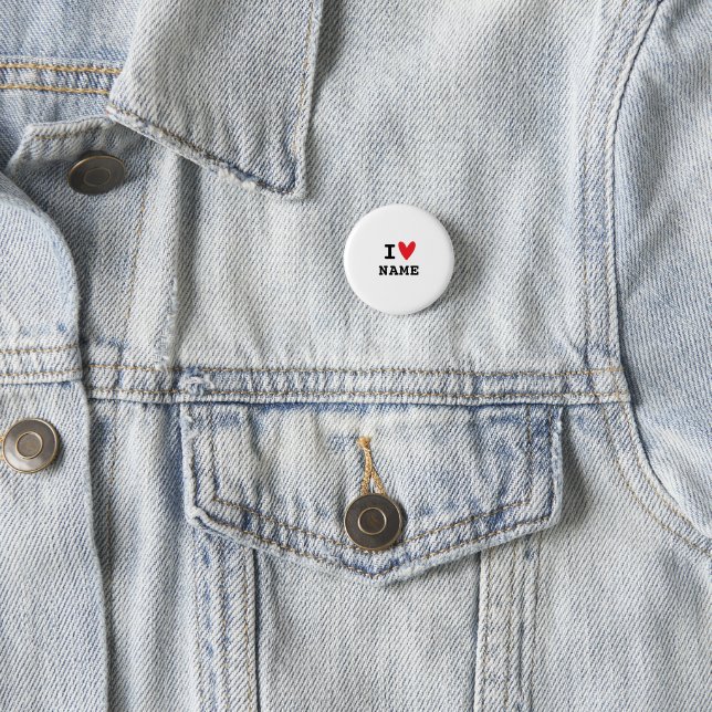 Ich liebe Herz minimal Button (Beispiel)
