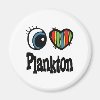 Ich liebe (Herz) Plankton Magnet