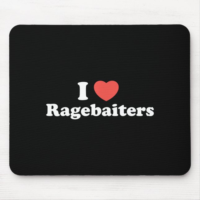 Ich liebe Herz Ragebaiters  Mousepad (Vorne)