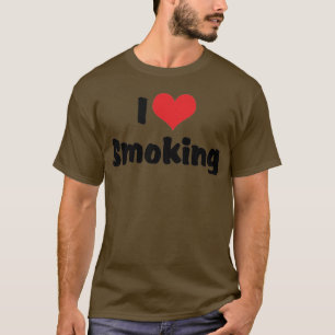 Ich liebe Herz Rauchen - Tabakraucher T-Shirt