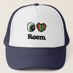 Ich liebe (Herz) Reem Truckerkappe