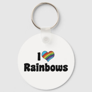 Ich liebe Herz Regenbogen - Naturliebhaber Schlüsselanhänger