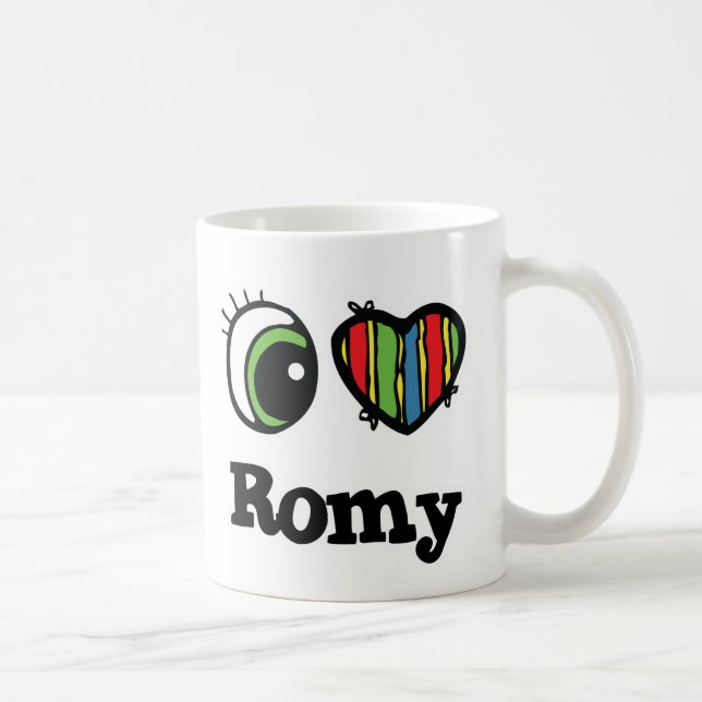 Ich liebe (Herz) Romy Kaffeetasse (Rechts)
