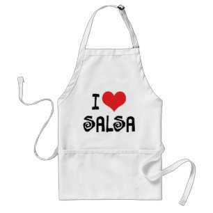 Ich liebe Herz-Salsa Schürze