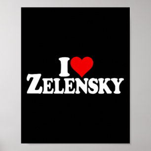 Ich liebe Herz Selenskyj Wolodymyr Ukraine Ukr  Poster