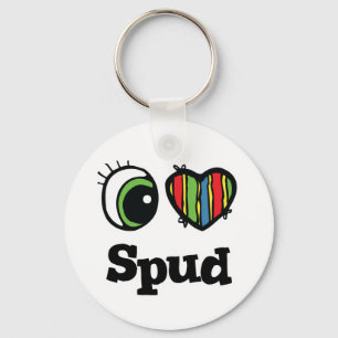 Ich liebe (Herz) Spud Schlüsselanhänger