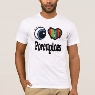 Ich liebe (Herz) Stachelschweine T-Shirt