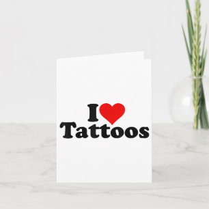 Ich liebe Herz-Tattoos Tats _1 Karte