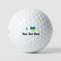 Ich liebe (Herz Ukrainische Flagge) Personalisiert