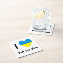 Ich liebe (Herz ukrainische Flagge) Personalisiert