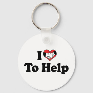 Ich liebe Herz, um zu helfen - Charity-Work-Helfer Schlüsselanhänger
