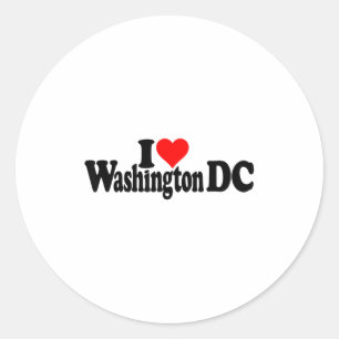 Ich liebe Herz Washington Dc District Of Columbia Runder Aufkleber