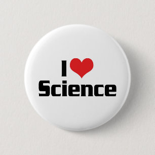 Ich liebe Herz Wissenschaft Button