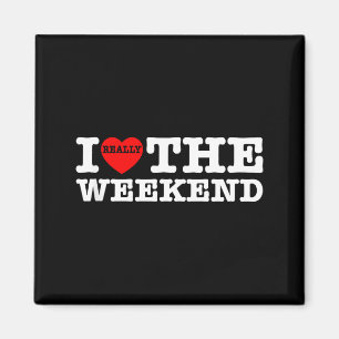 Ich liebe Herz-Wochenende Lustige Camping-Paar-Ges Magnet