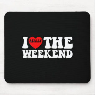 Ich liebe Herz-Wochenende Lustige Camping-Paar-Ges Mousepad