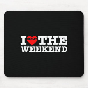 Ich liebe Herz-Wochenende Lustige Camping-Paar-Ges Mousepad