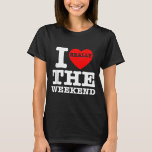 Ich liebe Herz-Wochenende Lustige Camping-Paar-Ges T-Shirt