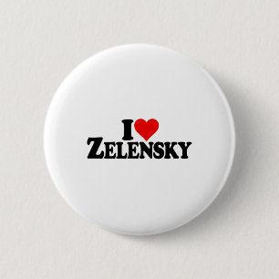 Ich liebe Herz Zelensky Wolodymyr Ukraine Ukr 1 Button
