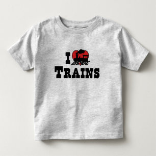Ich liebe Herz-Züge - Modellbahnliebhaber Kleinkind T-shirt