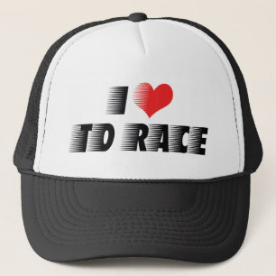 Ich liebe Herz zum Rennen - Auto-Motorrad-Rennspor Truckerkappe