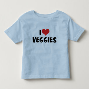 Ich liebe herzgesunde Gemüse - Veganer Gesundheits Kleinkind T-shirt