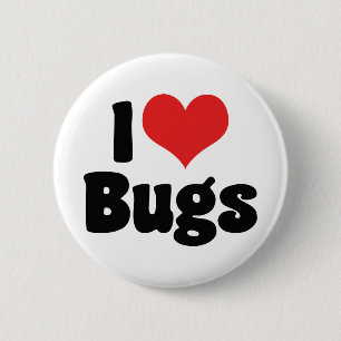 Ich liebe Herzinsekten - Insekten Entomologe Button
