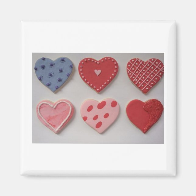 Ich Liebe Herzklopfen Valentine Cookies Magnet (Vorne)