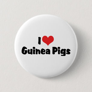 Ich liebe Herzmeerschweinchen Button