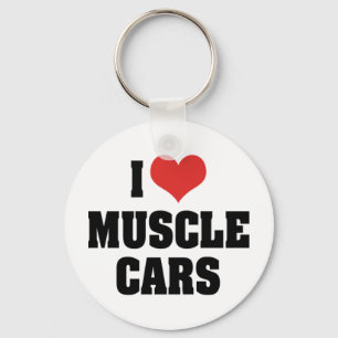 Ich liebe Herzmuskel-Autos - Muscle-Car-Liebhaber Schlüsselanhänger