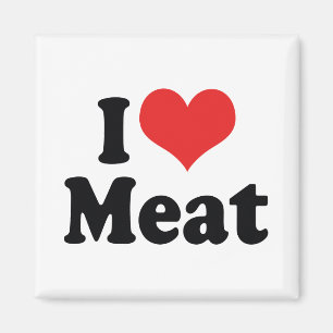 Ich liebe Herzmuskelfleisch - Beef-Steak BBQ-Liebh Magnet