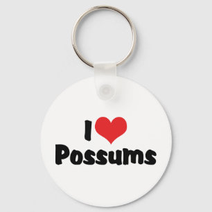 Ich liebe Herzpossums Schlüsselanhänger