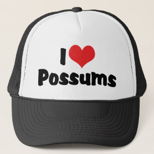 Ich liebe Herzpossums Truckerkappe