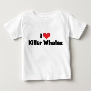 Ich Liebe Herztöter Wale Baby T-shirt