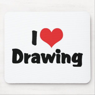 Ich liebe Herzzeichnung - Künstler & Illustrator Mousepad