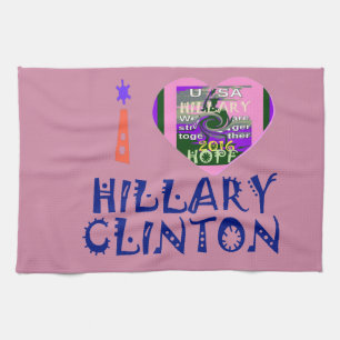 Ich liebe Hillary Clinton als US-Präsidentin Herz Handtuch