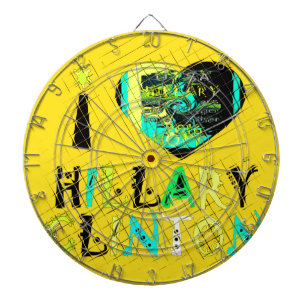 Ich liebe Hillary Clinton: Graffiti-Ausdruckskunst Dartscheibe