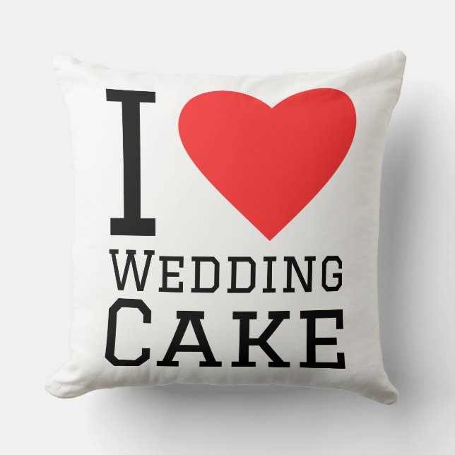 Ich liebe Hochzeitstorte  Kissen (Vorderseite)