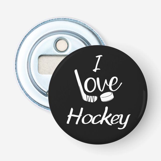 Ich liebe Hockey Flaschenöffner (Vorderseite)