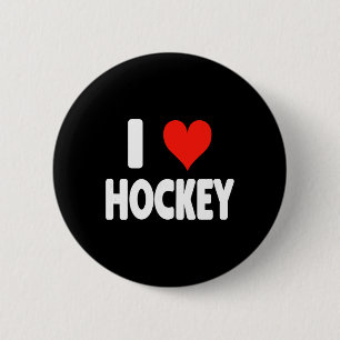 Ich liebe Hockey - Herz Torwart Stürmer Hockey Mam Button