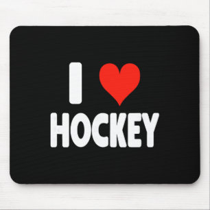 Ich liebe Hockey - Herz Torwart Stürmer Hockey Mam Mousepad