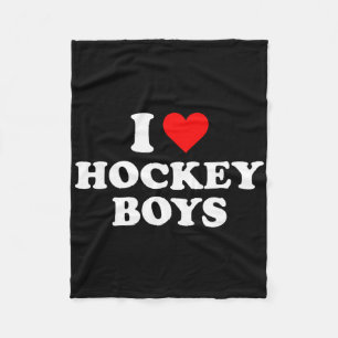 Ich liebe Hockey-Jungs Fleecedecke