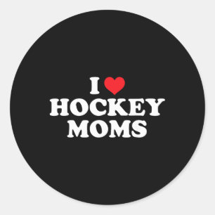 Ich liebe Hockey-Mütter lustiges Design Runder Aufkleber