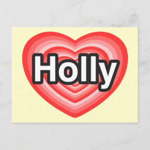 Ich liebe Holly. Ich liebe dich Holly. Herz Postkarte