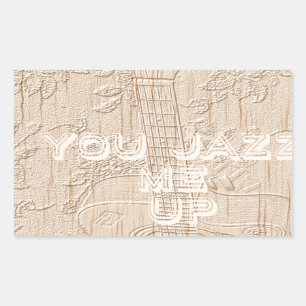 Ich Liebe Holz braun Rechteckiger Aufkleber