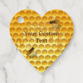 Ich liebe Honeybees Honeycomb Custom Geschenkanhänger