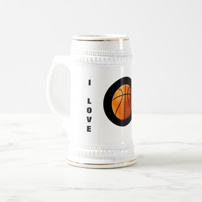 ICH LIEBE HOOPS BIERGLAS (Vorderseite Links)